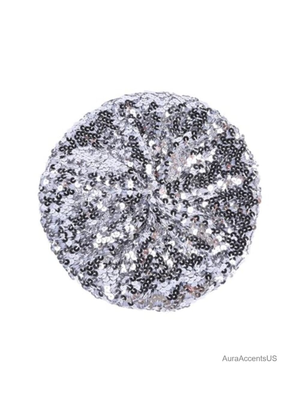 Sparkly Sequin Beret Beanie Stretch Pull-On for Dancing Party Club Festival
